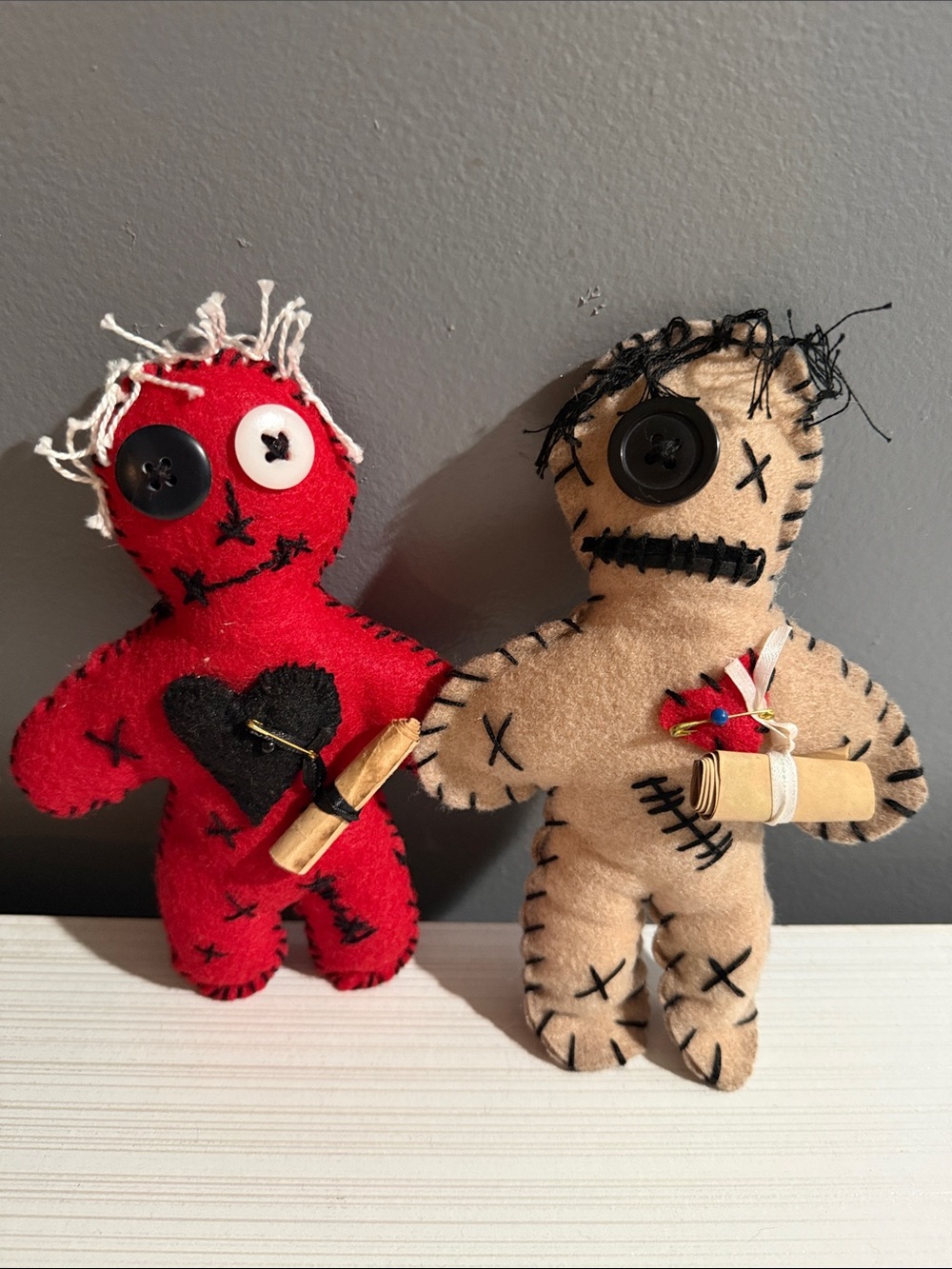 Voodoo dolls homemade set up two
